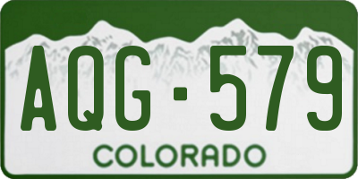 CO license plate AQG579