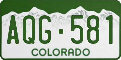 CO license plate AQG581