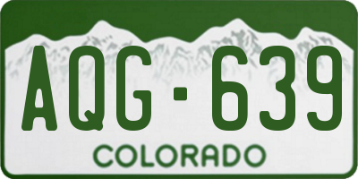 CO license plate AQG639