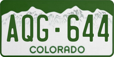 CO license plate AQG644