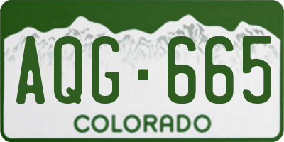 CO license plate AQG665
