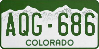 CO license plate AQG686