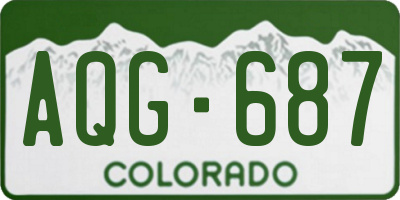 CO license plate AQG687