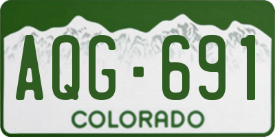 CO license plate AQG691
