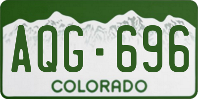 CO license plate AQG696