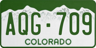 CO license plate AQG709