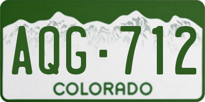 CO license plate AQG712