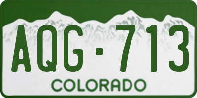 CO license plate AQG713
