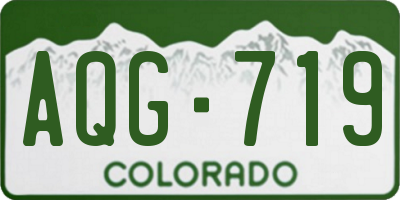 CO license plate AQG719