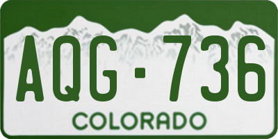 CO license plate AQG736
