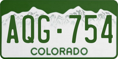 CO license plate AQG754