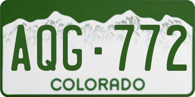 CO license plate AQG772