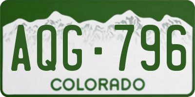 CO license plate AQG796