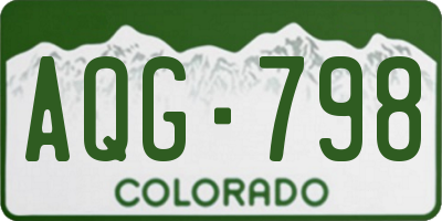CO license plate AQG798