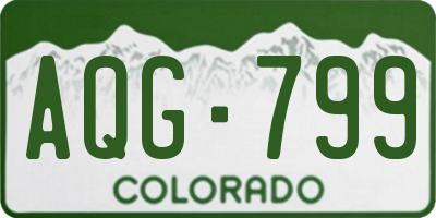 CO license plate AQG799