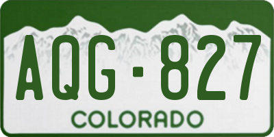 CO license plate AQG827
