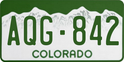 CO license plate AQG842