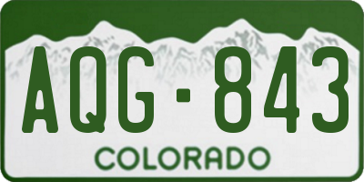 CO license plate AQG843