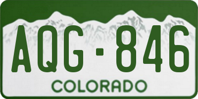 CO license plate AQG846