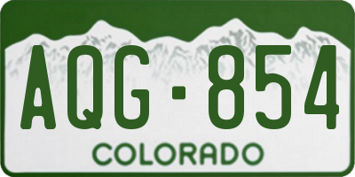 CO license plate AQG854