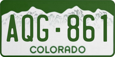 CO license plate AQG861