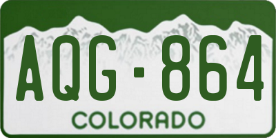 CO license plate AQG864