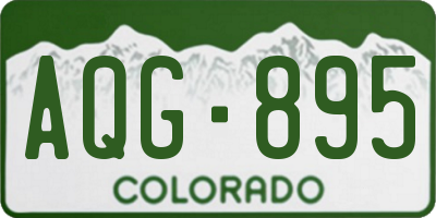 CO license plate AQG895