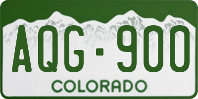 CO license plate AQG900