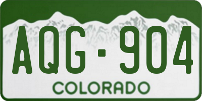 CO license plate AQG904
