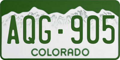 CO license plate AQG905