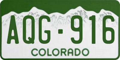 CO license plate AQG916