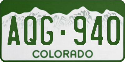 CO license plate AQG940