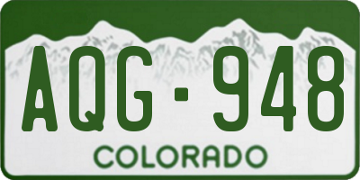 CO license plate AQG948