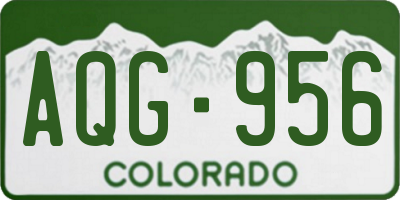 CO license plate AQG956