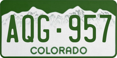 CO license plate AQG957