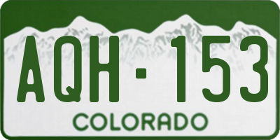 CO license plate AQH153