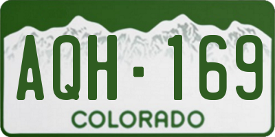 CO license plate AQH169