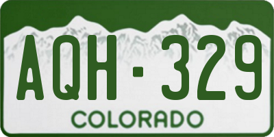 CO license plate AQH329