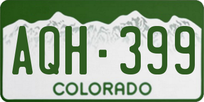CO license plate AQH399
