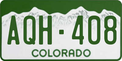 CO license plate AQH408