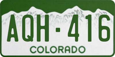 CO license plate AQH416