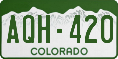 CO license plate AQH420