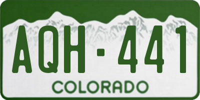 CO license plate AQH441