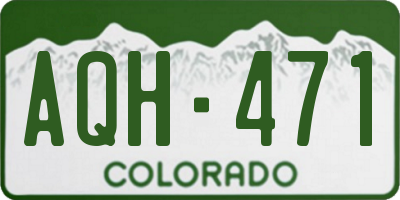 CO license plate AQH471