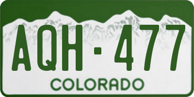 CO license plate AQH477