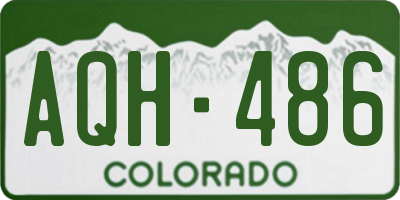 CO license plate AQH486