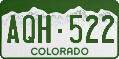 CO license plate AQH522