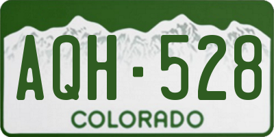 CO license plate AQH528