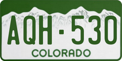 CO license plate AQH530