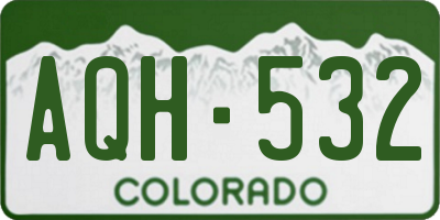 CO license plate AQH532